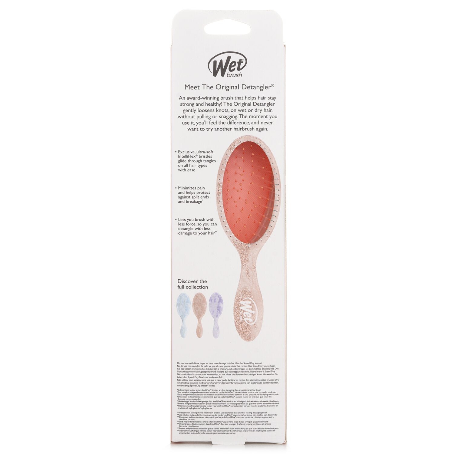 Original Detangler Glitter Waves Coral Hair Brush by Wet Brush - Image 3