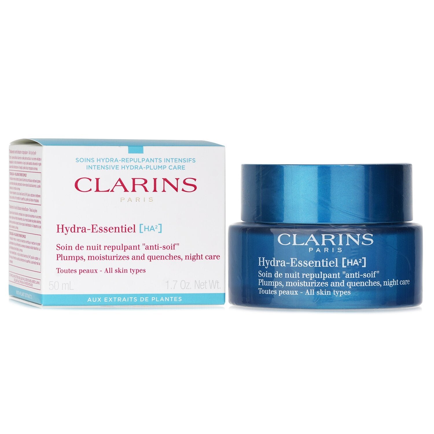 Hydra-Essentiel [HA²] Plumps, Moisturizes And Quenches Night Cream (For All Skin) من Clarins - صورة 2