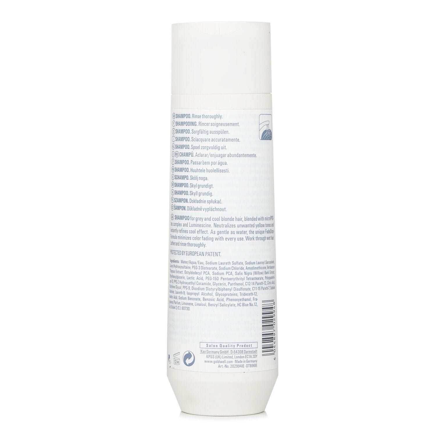 Dual Senses Silver Shampoo (Neutralizing For Grey Hair) by Goldwell - Image 3