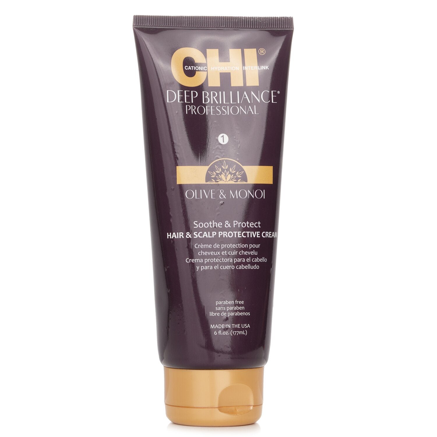 Deep Brilliance Olive & Monoi Soothe & Protect Hair & Scalp Protective Cream by CHI - Image 2