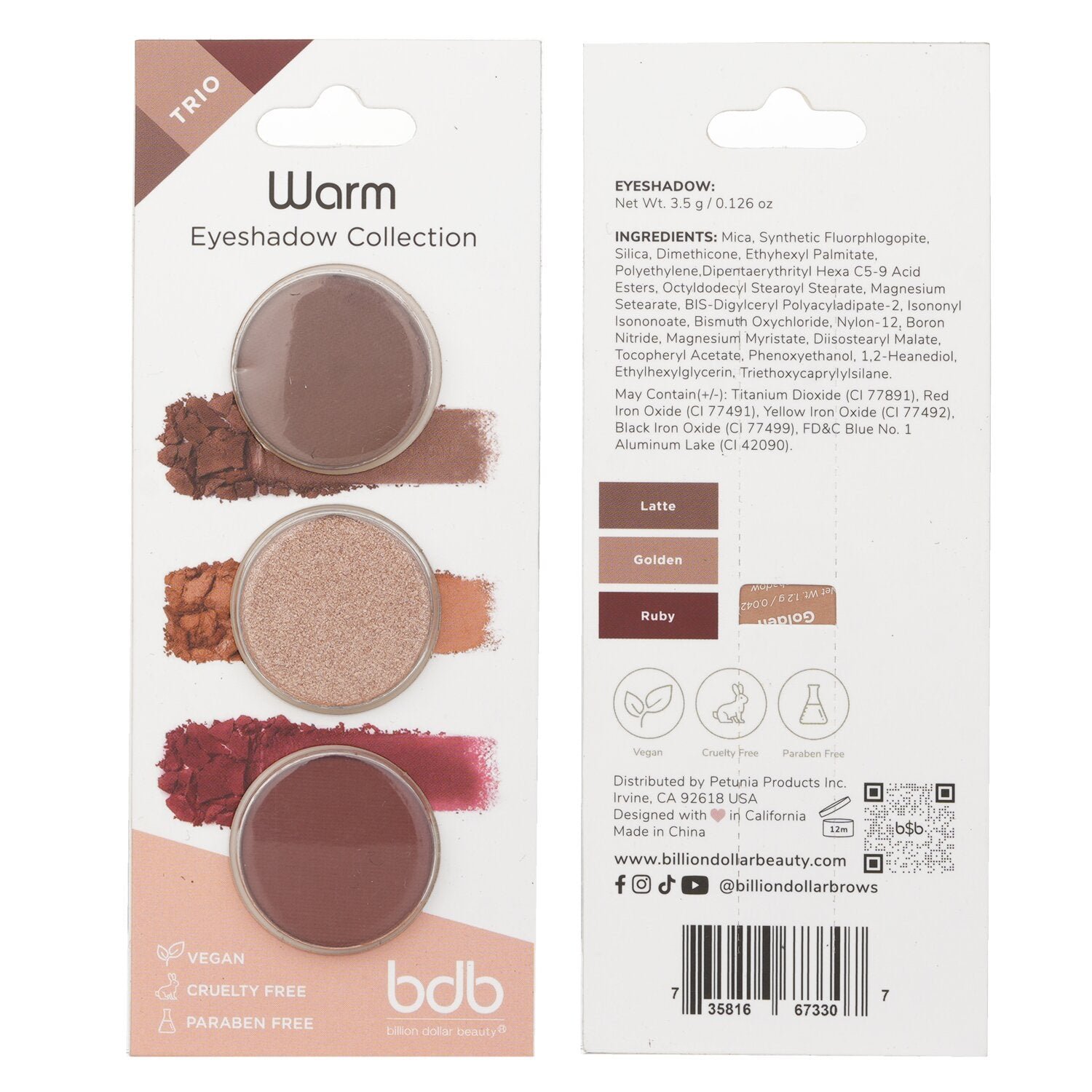 Eyeshadow Collection Trio - #Warm من Billion Dollar Brows - صورة 3