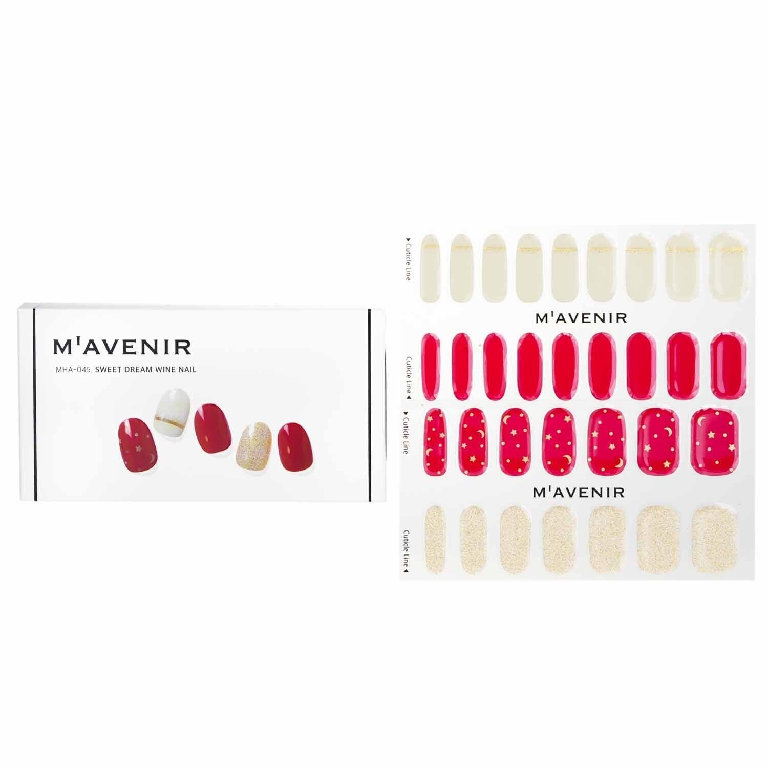 Nail Sticker (Red) - # Sweet Dream Wine Nail by Mavenir - Image 1