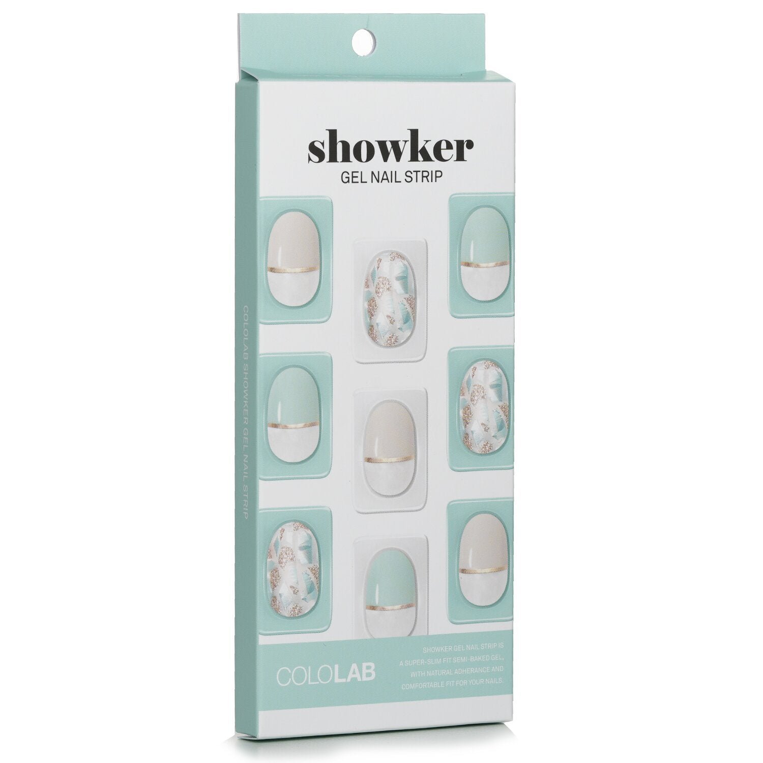 Showker Gel Nail Strip # CSA701 Jewel Shooting Mint by Cololab - Image 2