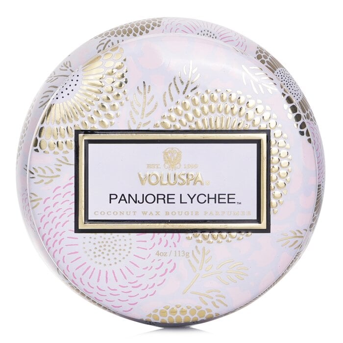 شمع قصديري صغير - Panjore Lychee 113g/4oz من فولوسبا - صورة 1