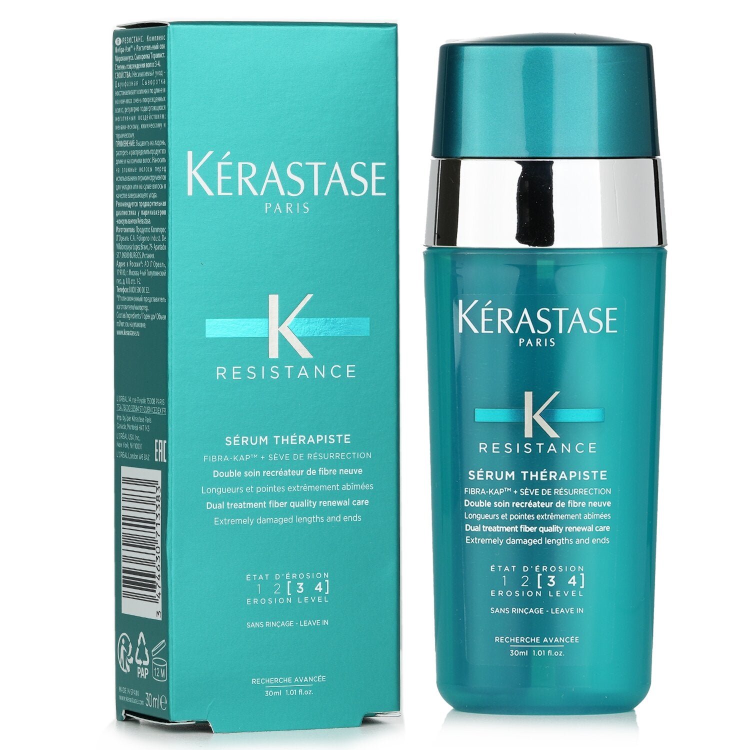 Resistance Serum Therapiste Dual Treatment Fiber Quality Renewal Care (Extremely Damaged Lengths and Ends) by Kerastase - Image 2