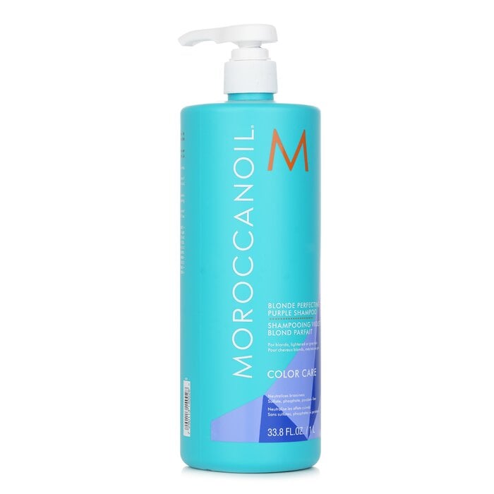 Blonde Perfecting Purple Shampoo (For Blonde, Lightened Or Grey Hair) 1000ml/33.8oz by Moroccanoil - Image 2