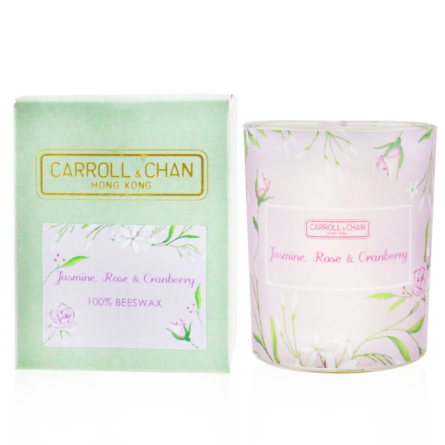 شمع نذري بشمع العسل 100% - Jasmine Rose Cranberry من Carroll & Chan - صورة 2