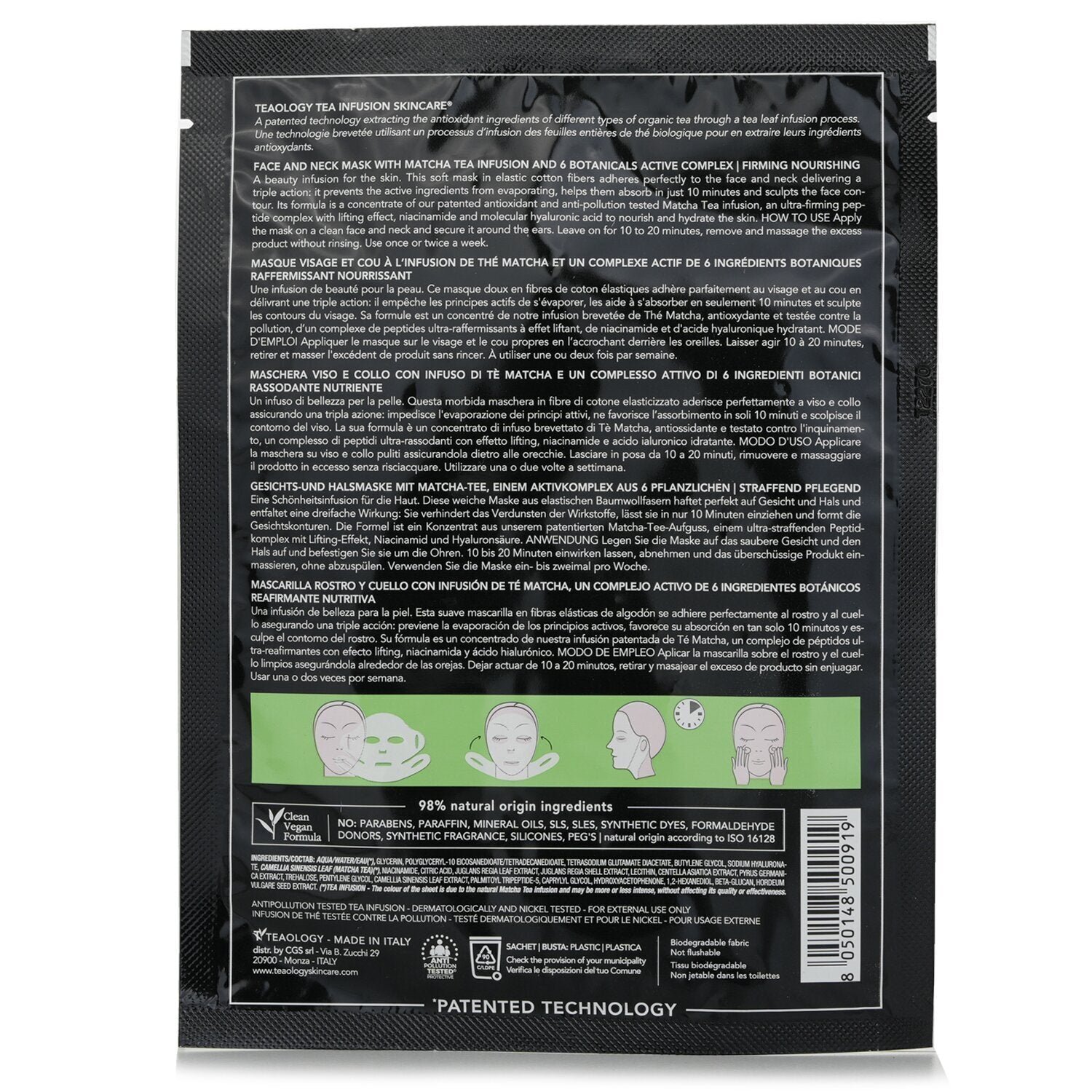 Matcha Tea Superfood Face & Neck Mask by Teaology - Image 3