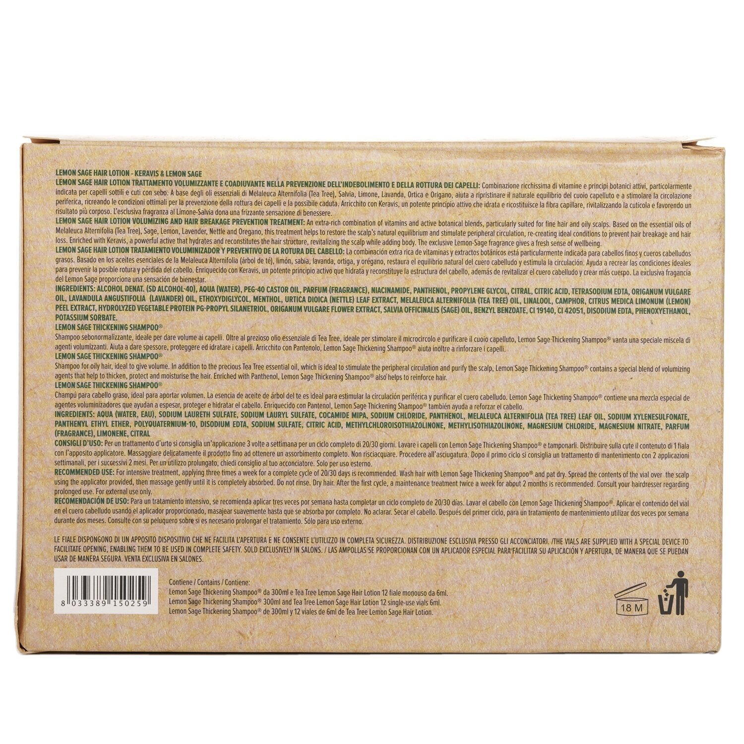 Tea Tree Lemon Sage Program Set: Shampoo 300ml + Hair Lotion 12x6ml by Paul Mitchell - Image 3