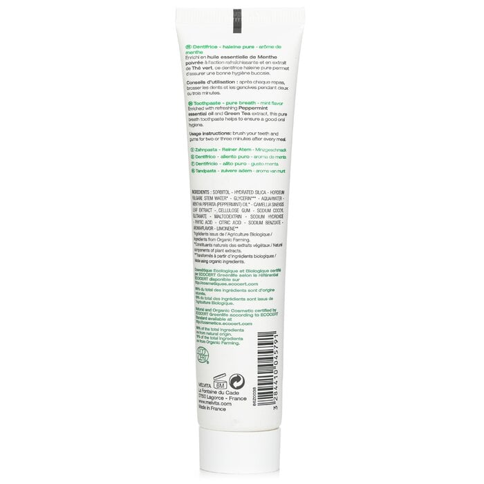 Pure Breath Toothpaste 75ml/2.5oz by Melvita - Image 3