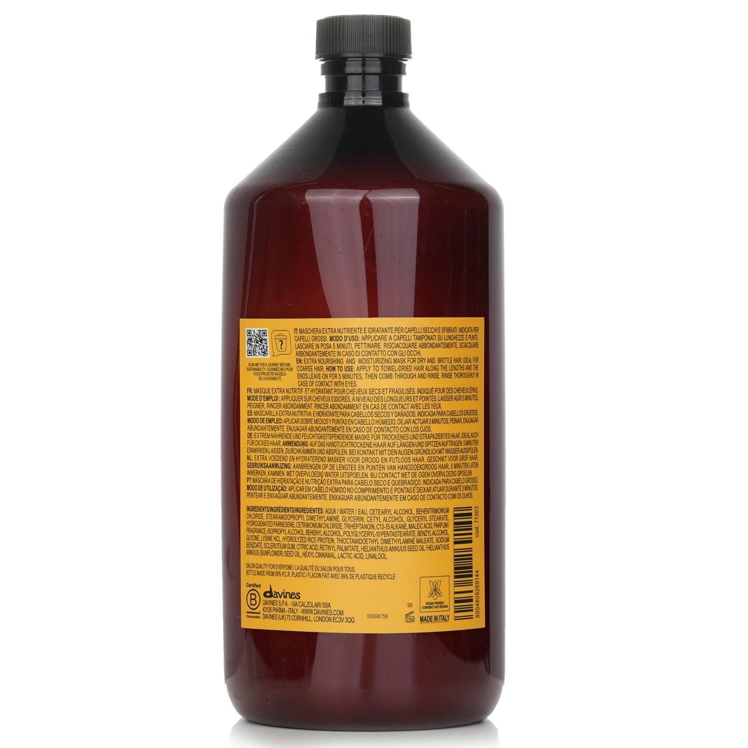 ماسك نباتي مغذي Naturaltech (للشعر المتقصف) من Davines - صورة 3