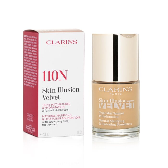 Skin Illusion Velvet Natural Matifying & Hydrating Foundation - # 110N Honey 30ml/1oz by Clarins - Image 2