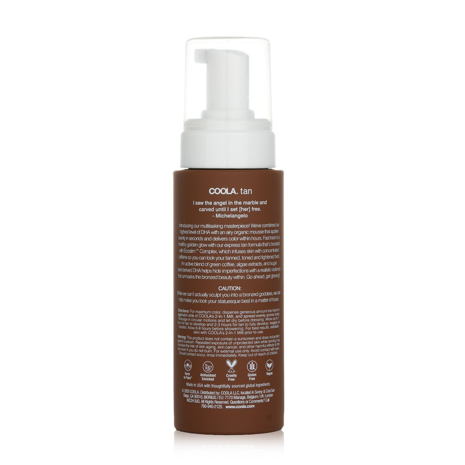 Organic Sunless Tan Express Sculpting Mousse by Coola - Image 3