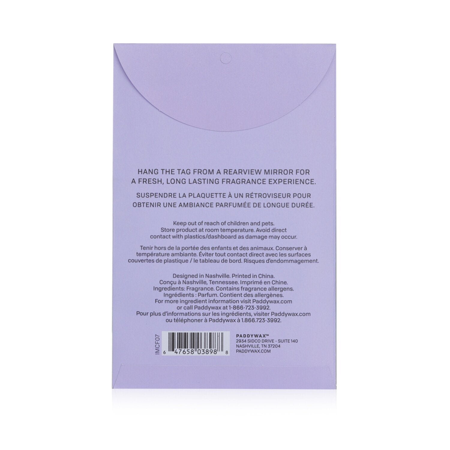 عطر السيارة الانطباعات - الاصابع متقاطعة من Paddywax - صورة 3