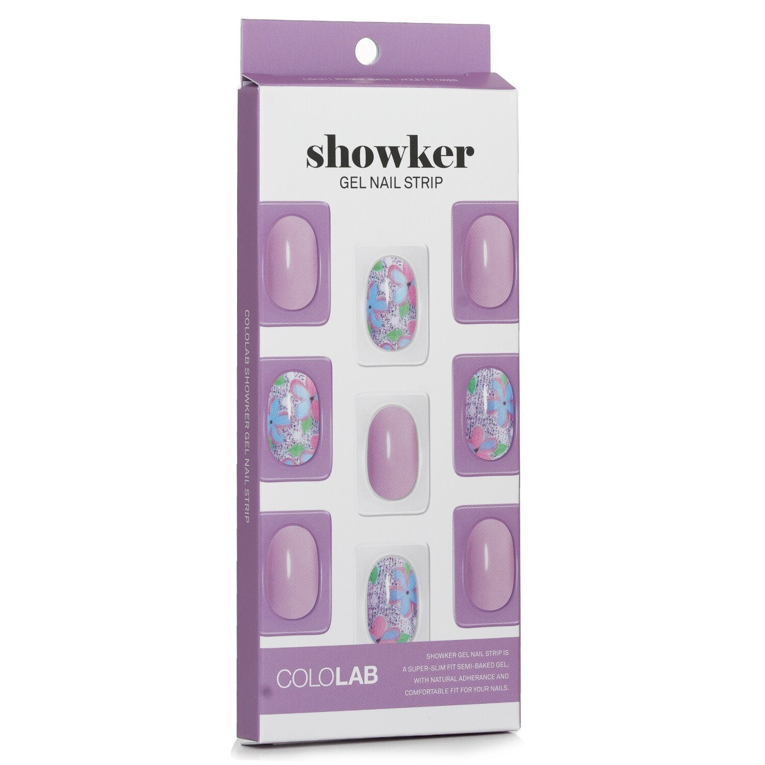 Showker Gel Nail Strip # CSA311 Violet Flower من Cololab - صورة 2