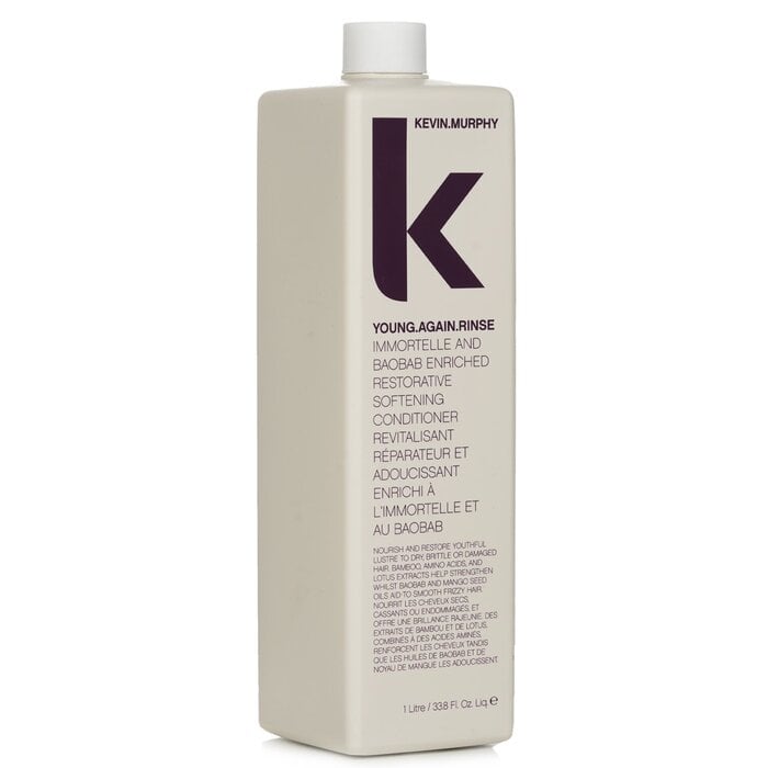 Young.Again.Rinse (Immortelle and Baobab Infused Restorative Softening Conditioner - To Dry, Brittle or Damaged Hair) 1000ml/33.8oz by Kevin.Murphy - Image 2