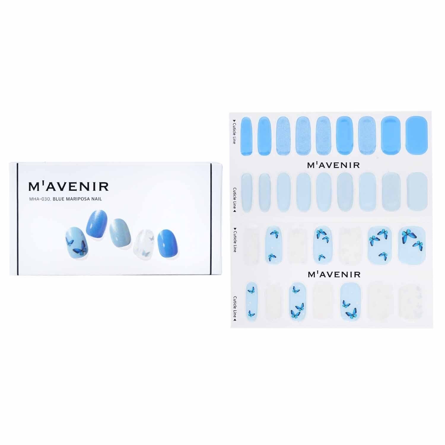 Nail Sticker (Blue) - # Blue Mariposa Nail by Mavenir - Image 1