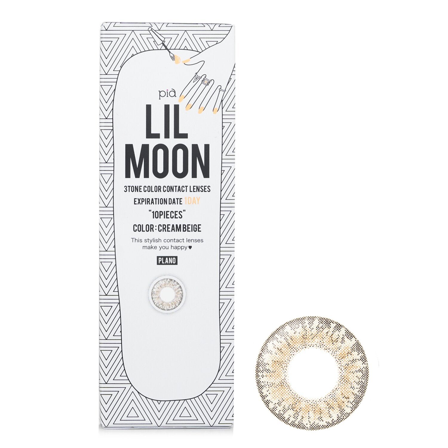 Lilmoon Cream Beige 1 Day Color Contact Lenses - - 0.00 من Pia - صورة 1
