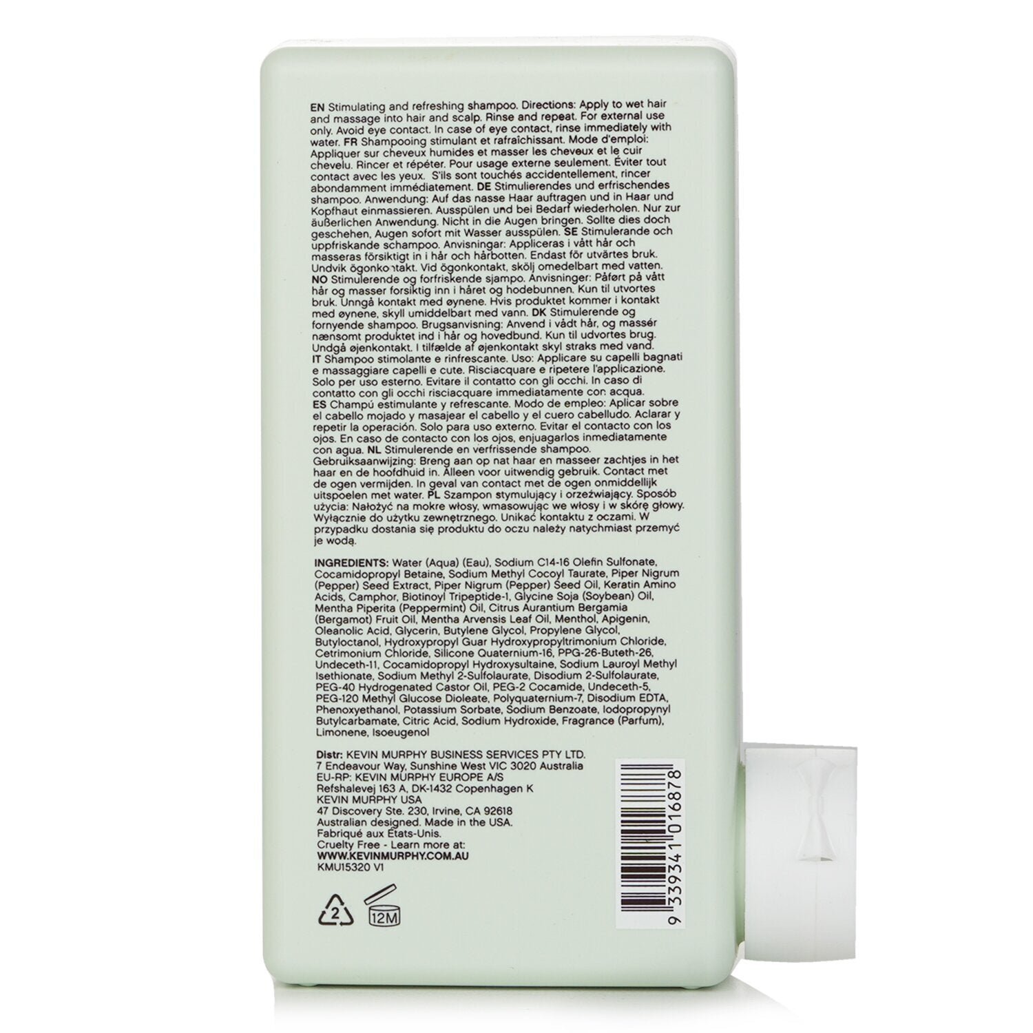 Stimulate-Me.Wash (Stimulating and Refreshing Shampoo - For Hair & Scalp) by Kevin.Murphy - Image 3