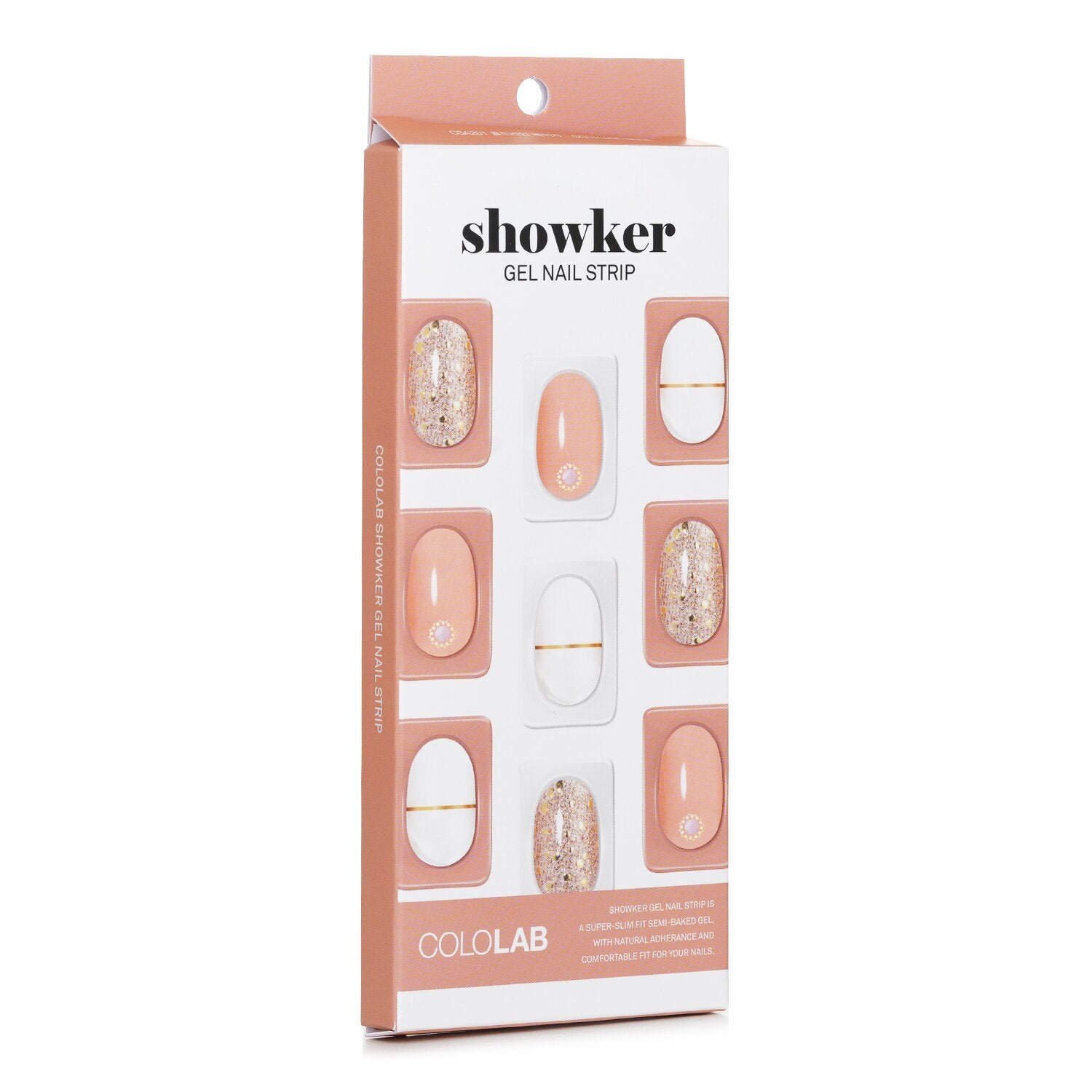 Showker Gel Nail Strip # CSA201 Gold Line Beige من Cololab - صورة 2