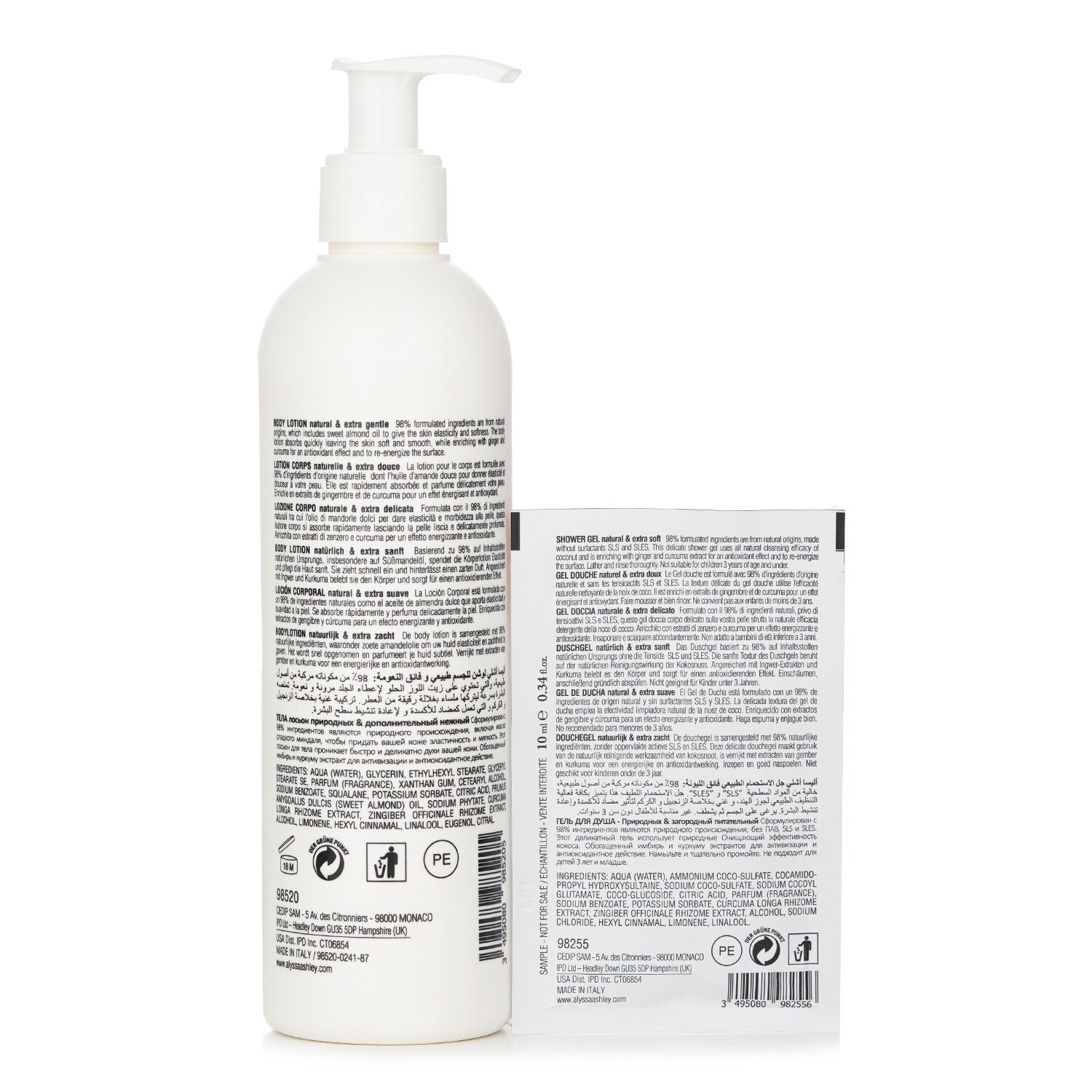 Biolab Ginger & Curcuma Extract Body Lotion + Shower Gel + Massager by Alyssa Ashley - Image 3