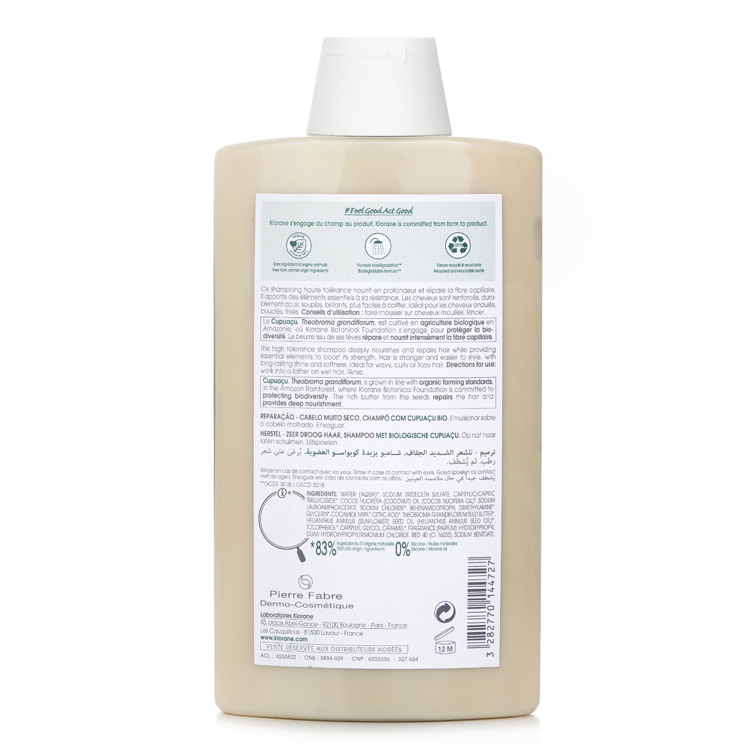 Shampoo With Organic Cupuacu (Reparing Very Dry Hair) by Klorane - Image 3