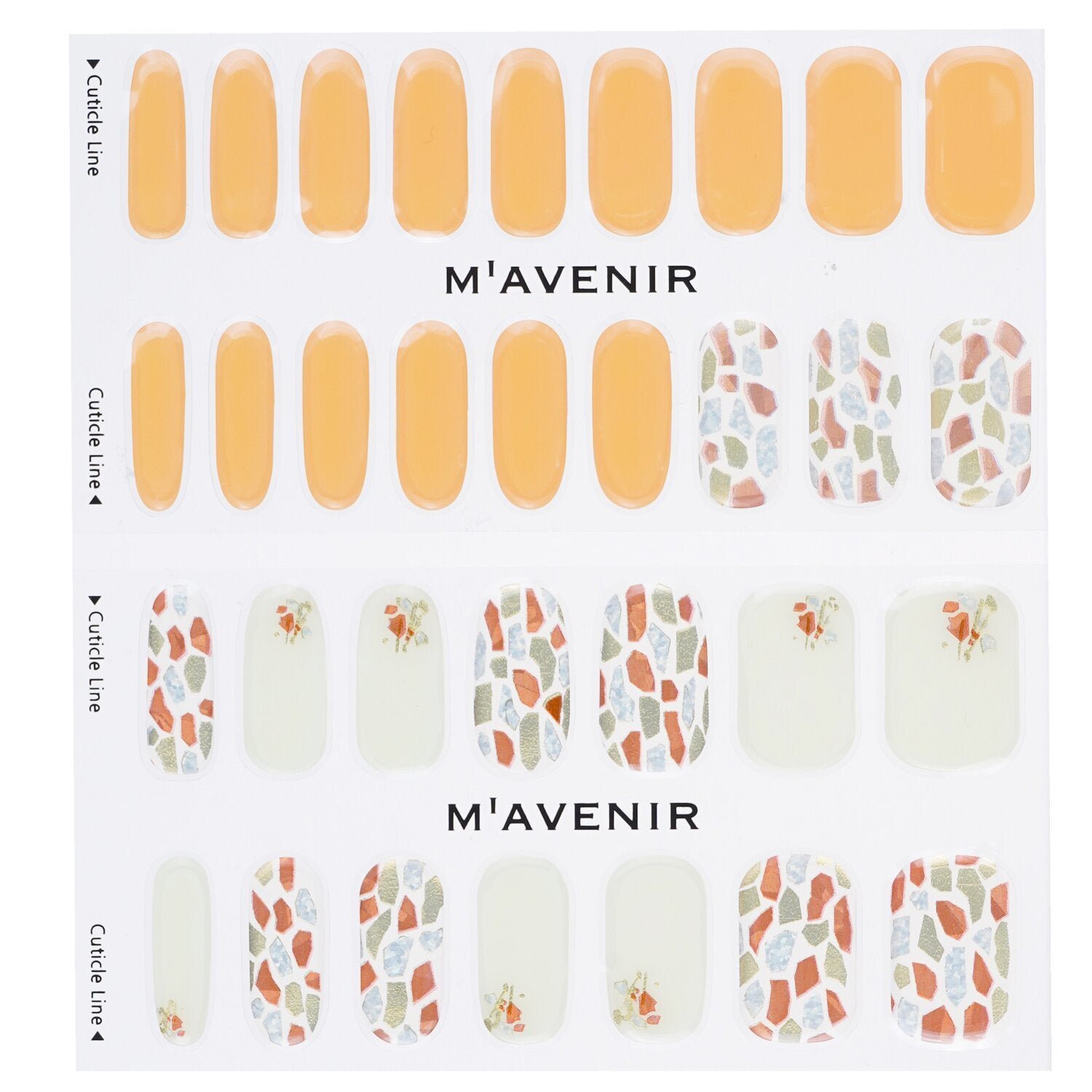 Nail Sticker (Orange) - # Coral Shell Garden Nail by Mavenir - Image 2