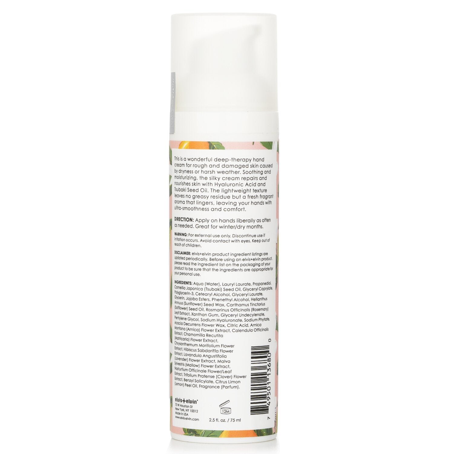 Hand Cream - Neroli & Mandarin by Elvis + Elvin - Image 3
