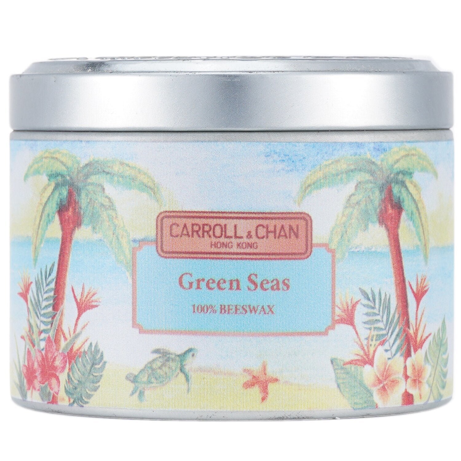 100% Beeswax Tin Candle - Green Seas by Carroll & Chan - Image 1