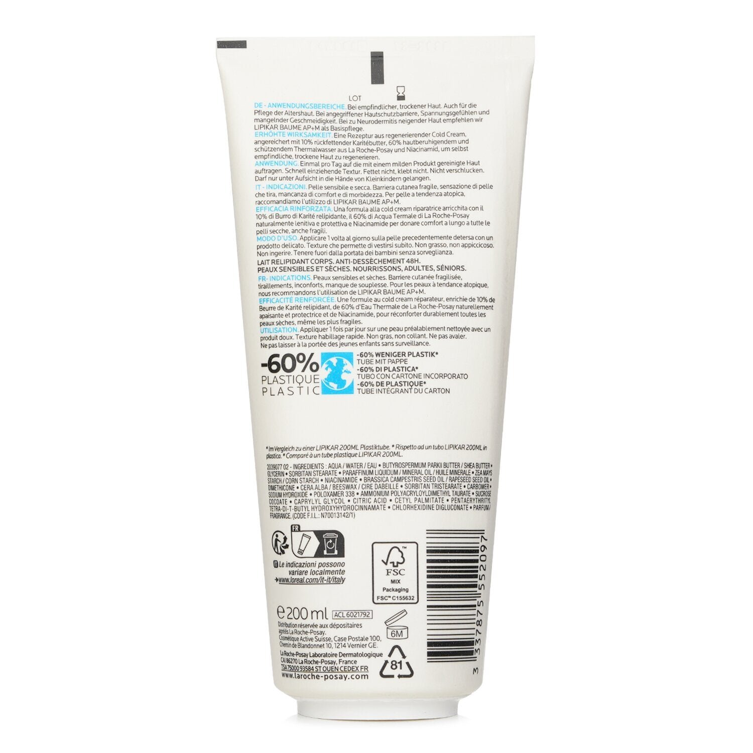 Lipikar Lait Lipid-Replenishing Body Milk by La Roche Posay - Image 3