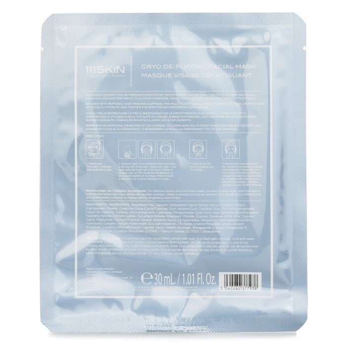 Cryo De-Puffing Facial Mask 5x30ml/5x1.01oz by 111skin - Image 3