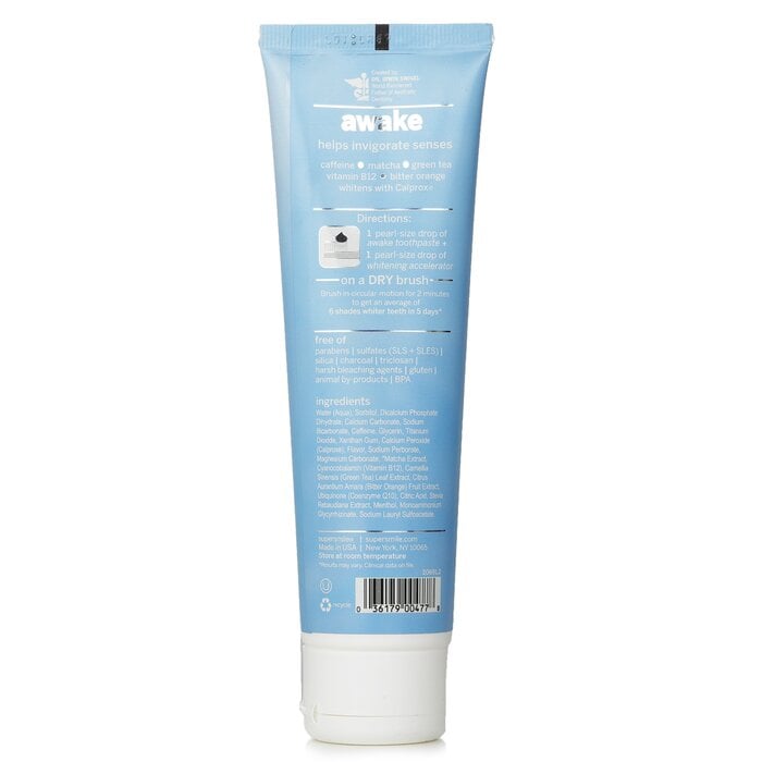Awake Whitening Toothpaste With Caffeine - Zesty Mint (Fluoride Free) 119g/4.2oz by Supersmile - Image 3