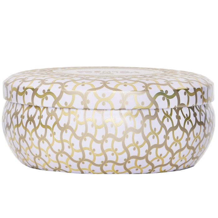 3 Wick Decorative Tin Candle - Suede Blanc 340g/12oz by Voluspa - Image 2