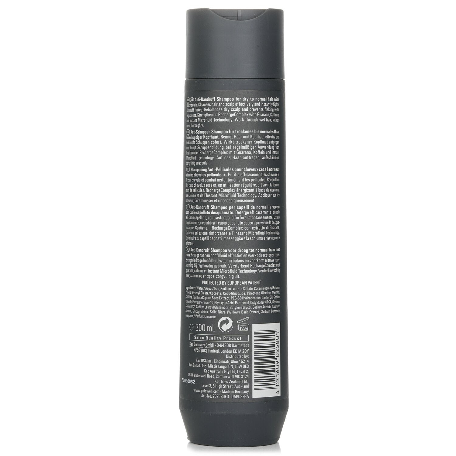 شامبو مضاد للقشرة Dual Senses Men (للشعر الجاف والعادي ذو فروة الرأس المتقشرة) من Goldwell - صورة 3
