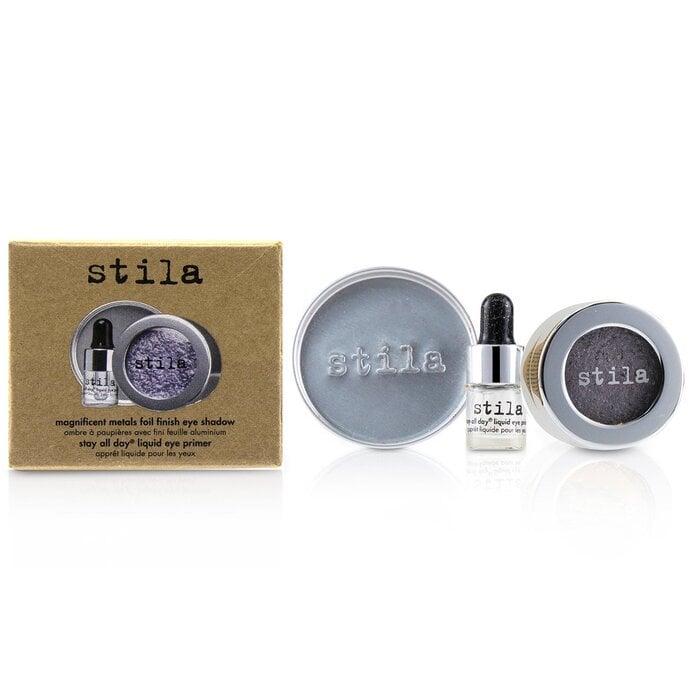ظلال عيون Magnificent Metals Foil Finish مع أساس سائل عيون صغير Stay All Day - Metallic Lavender 2pcs من Stila - صورة 2