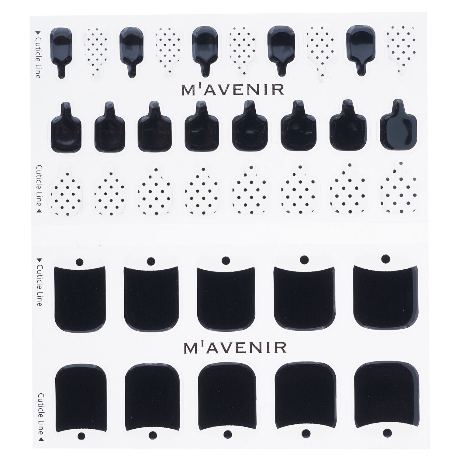 Nail Sticker (Black) - # Black Veil Pedi by Mavenir - Image 2