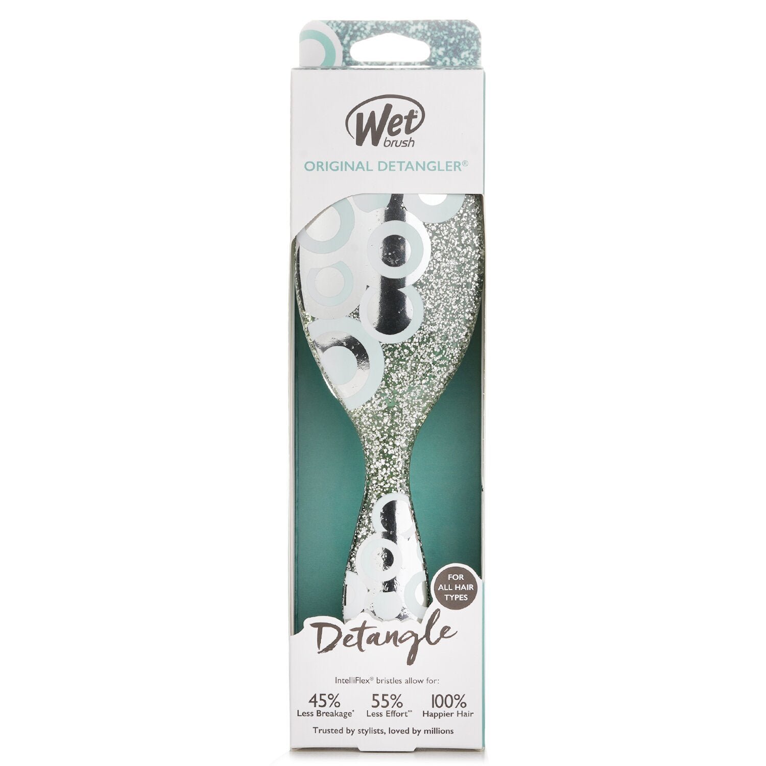 Original Detangler Groovy Disco Teal Hair Brush by Wet Brush - Image 1