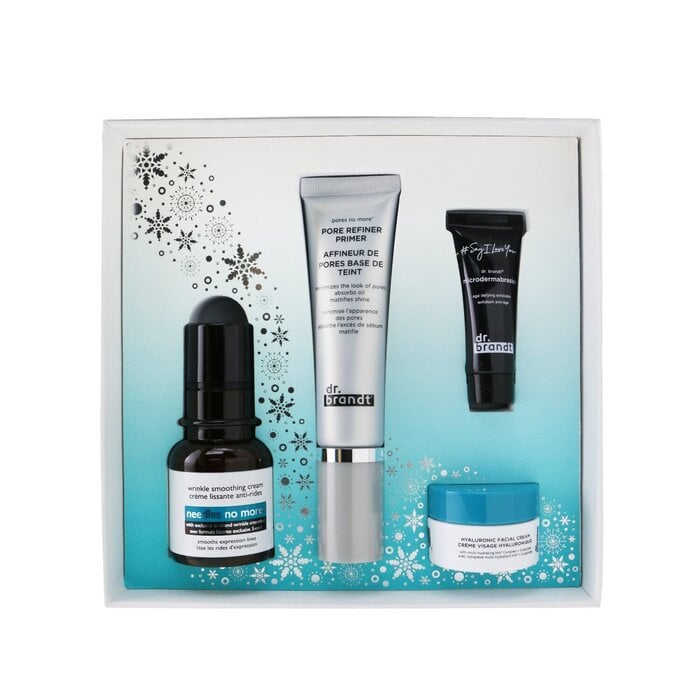 Skincare Wishlist Kit: Pore Refiner Primer 30ml+ Wrinkle Smoothing Cream 15g+ Microdermabrasion 7.5g+ Hyaluronic Cream 10g 4pcs by Dr. Brandt - Image 2