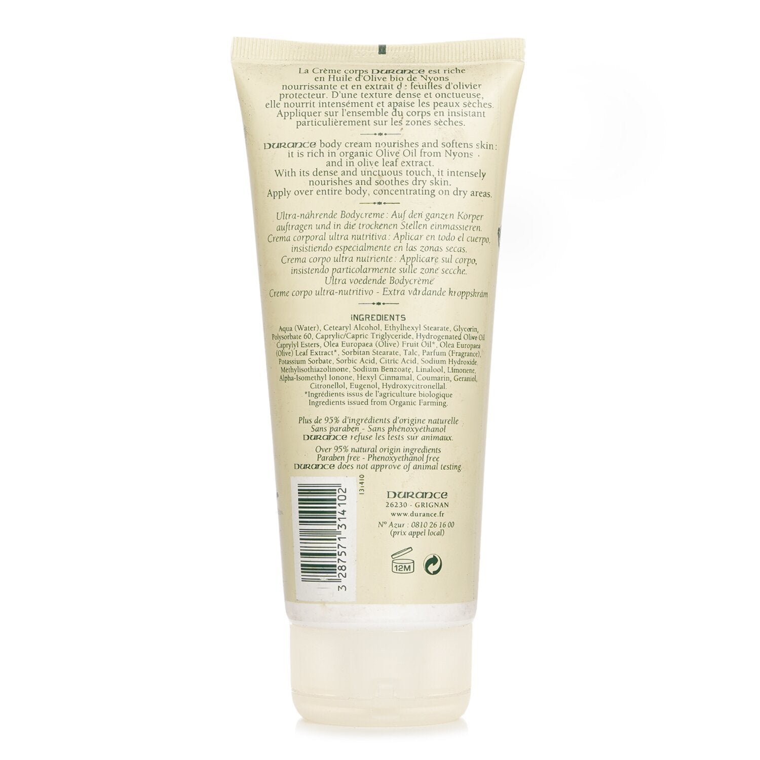 Super Nourishing Body Cream with Olive Leaf Extract by Durance - Image 3