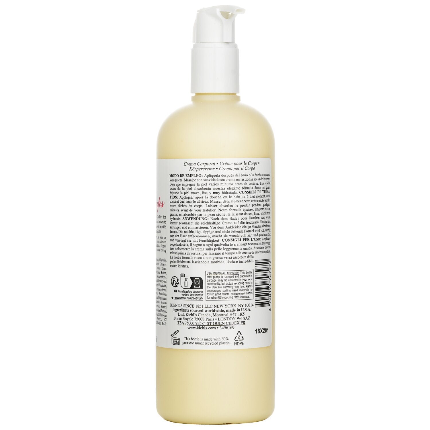 Creme De Corps Body Moisturizer with Pump by Kiehl's - Image 3