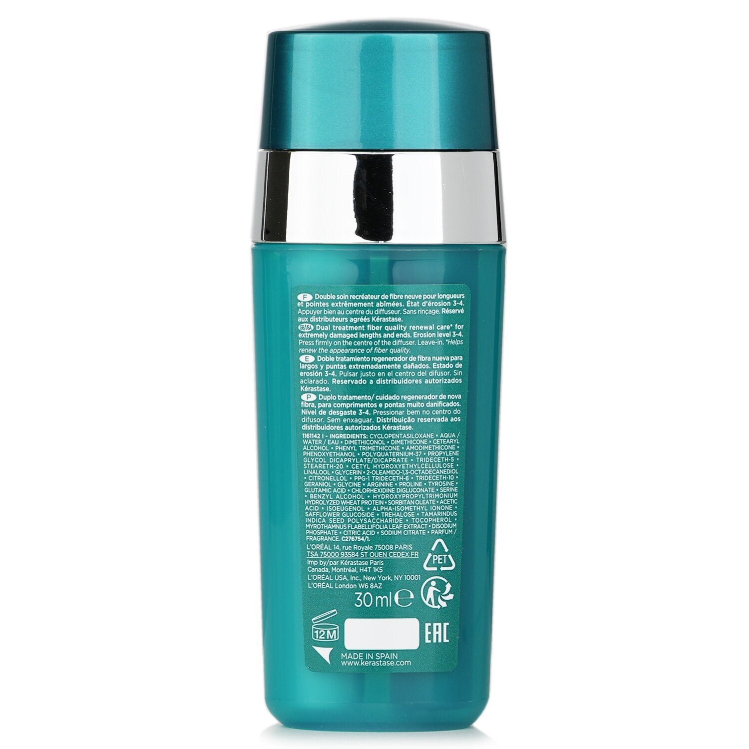 Resistance Serum Therapiste Dual Treatment Fiber Quality Renewal Care (Extremely Damaged Lengths and Ends) by Kerastase - Image 3