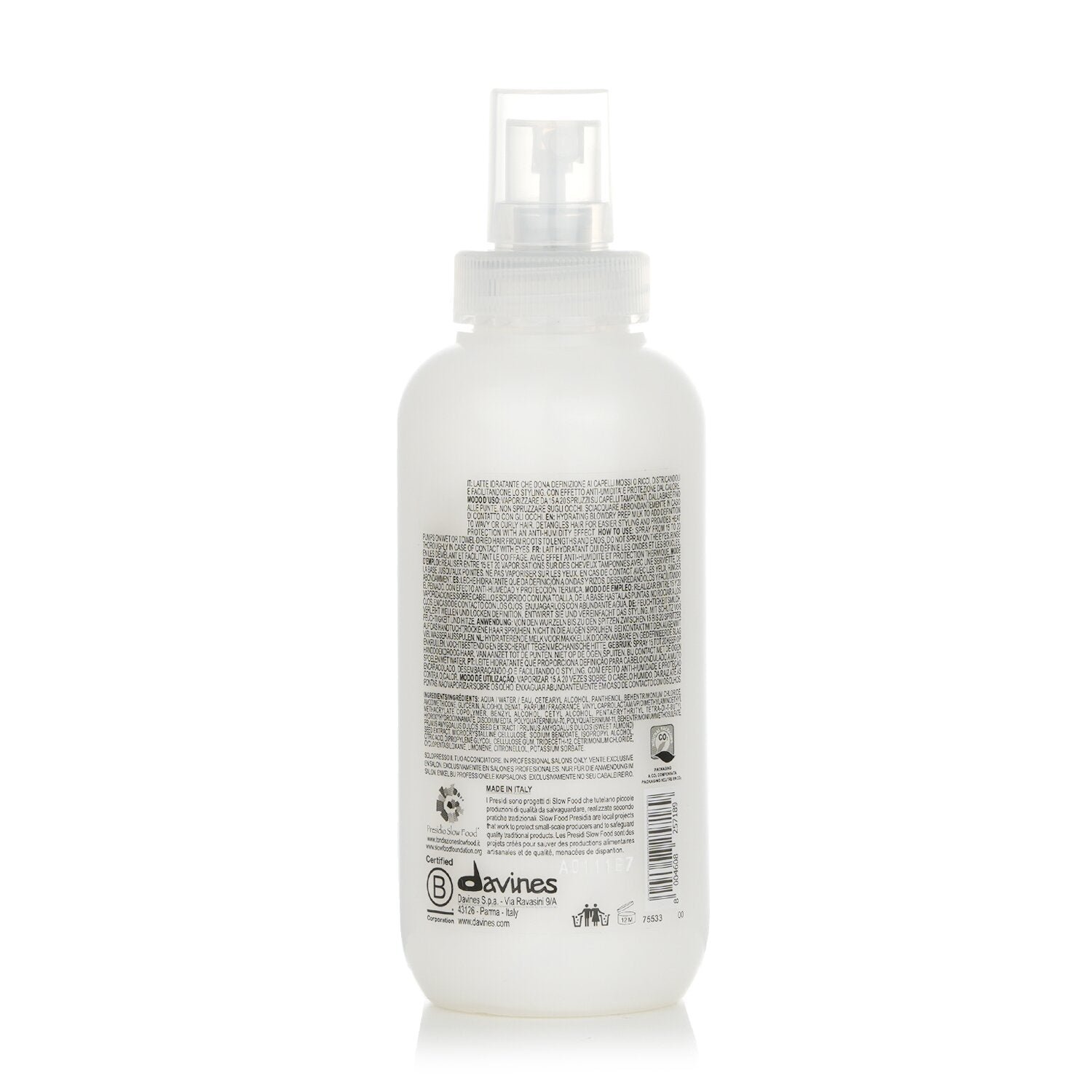 Love Curl Primer (Lovely Curl Hydrating Anti-Humidity Blowdry Prep Milk For Wavy or Curly Hair) by Davines - Image 3