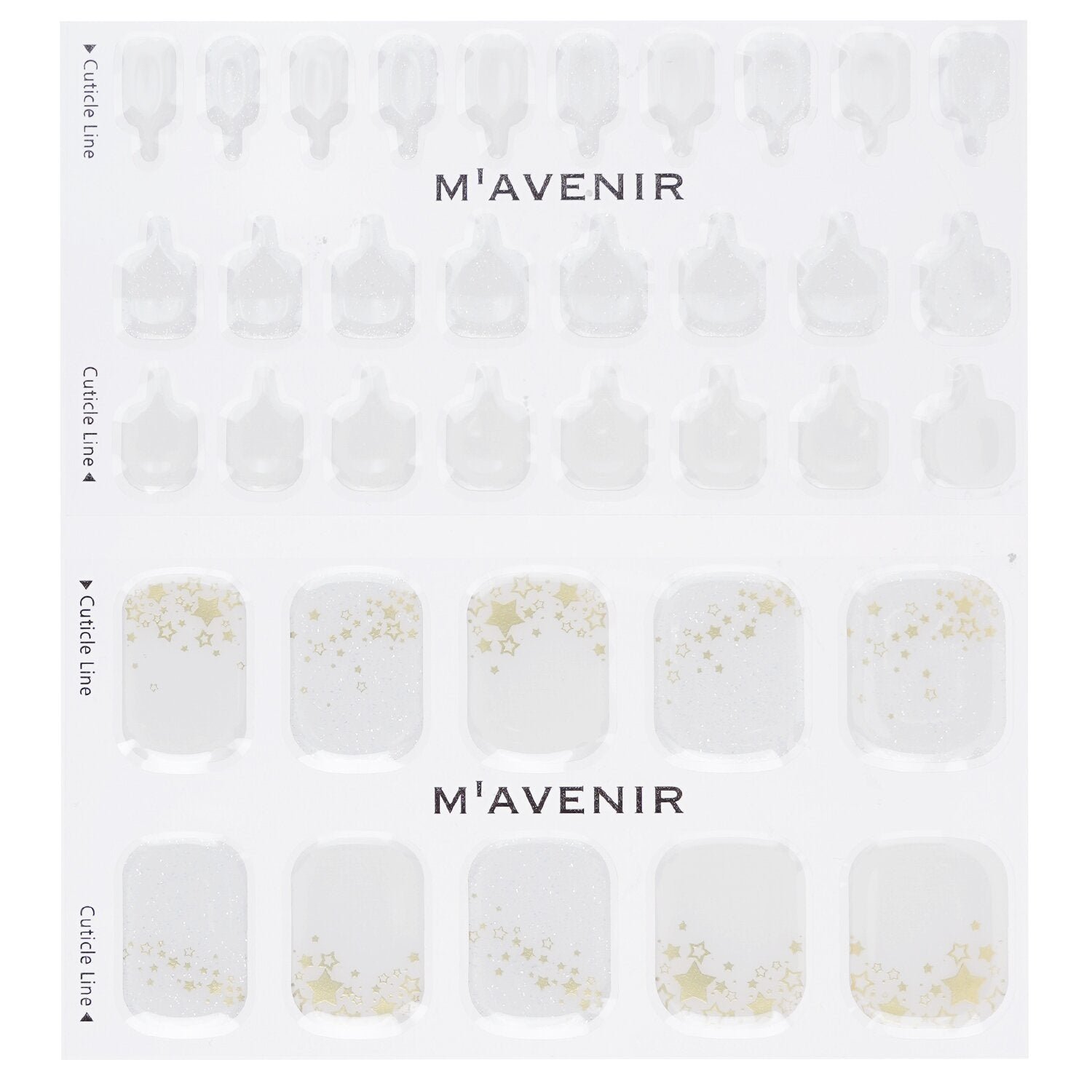 Nail Sticker (White) - # Gold Starlight Pedi by Mavenir - Image 2