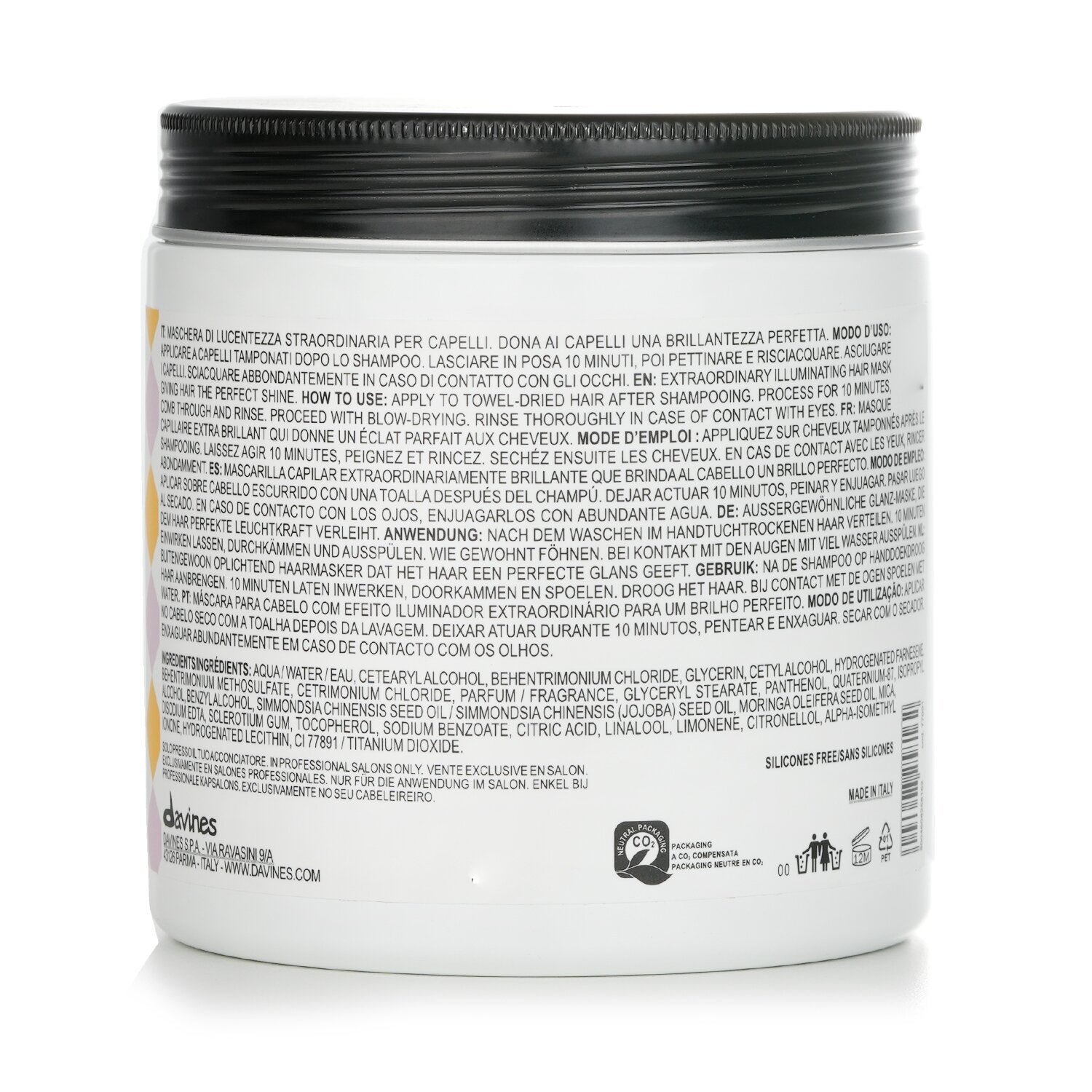 The Spotlight Circle Shine Boosting Hair Mask (Salon Size) by Davines - Image 3