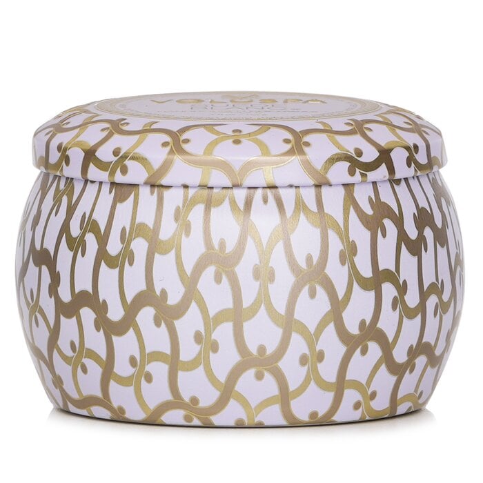 Mini Tin Candle - Suede Blanc 113g/4oz by Voluspa - Image 2