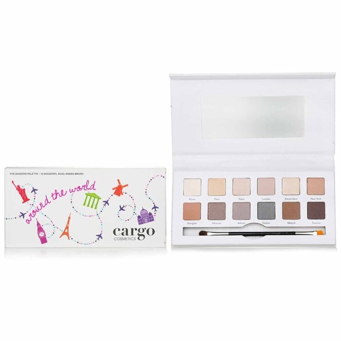 Around the World Eye Shadow Palette (12x Eye Shadow, 1x Shadow Brush) 12x0.8g/0.03oz by Cargo - Image 2