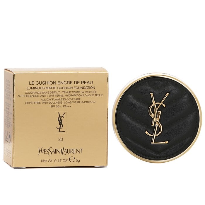 كريم أساس Le Cushion Encre De Peau Luminous Matte Cushion SPF23 - # 20 (حجم صغير) 5g/0.17oz من Yves Saint Laurent - صورة 2