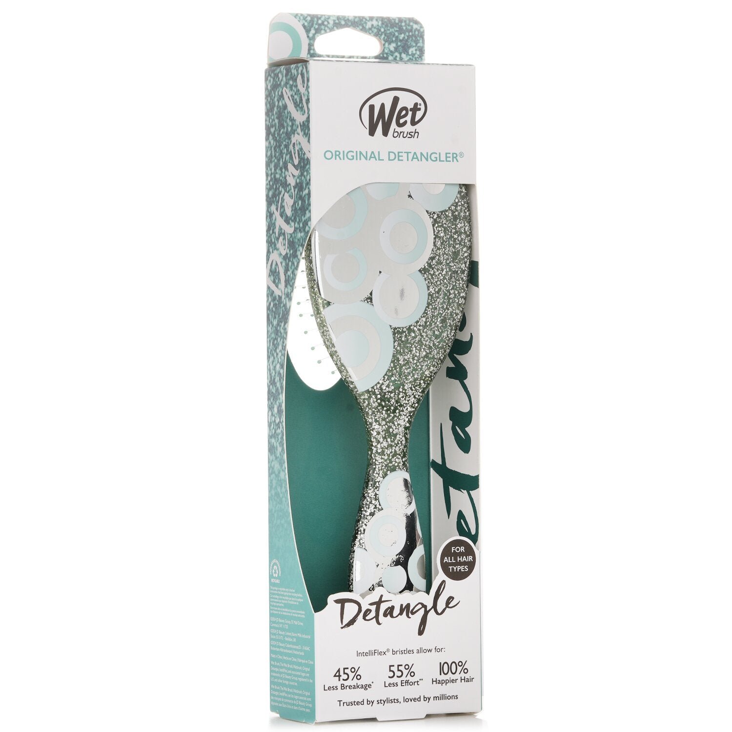 Original Detangler Groovy Disco Teal Hair Brush by Wet Brush - Image 2