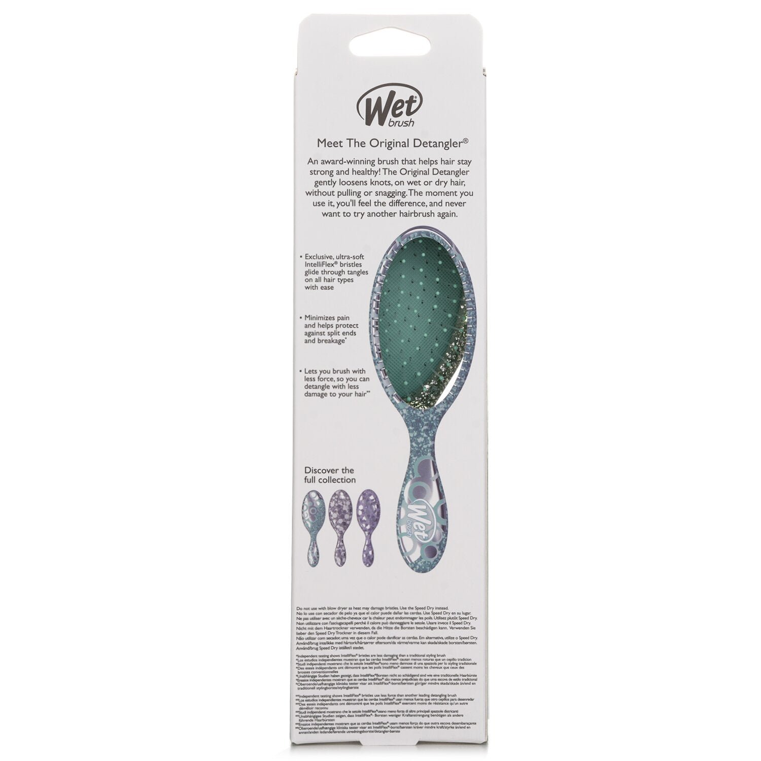 Original Detangler Groovy Disco Teal Hair Brush by Wet Brush - Image 3