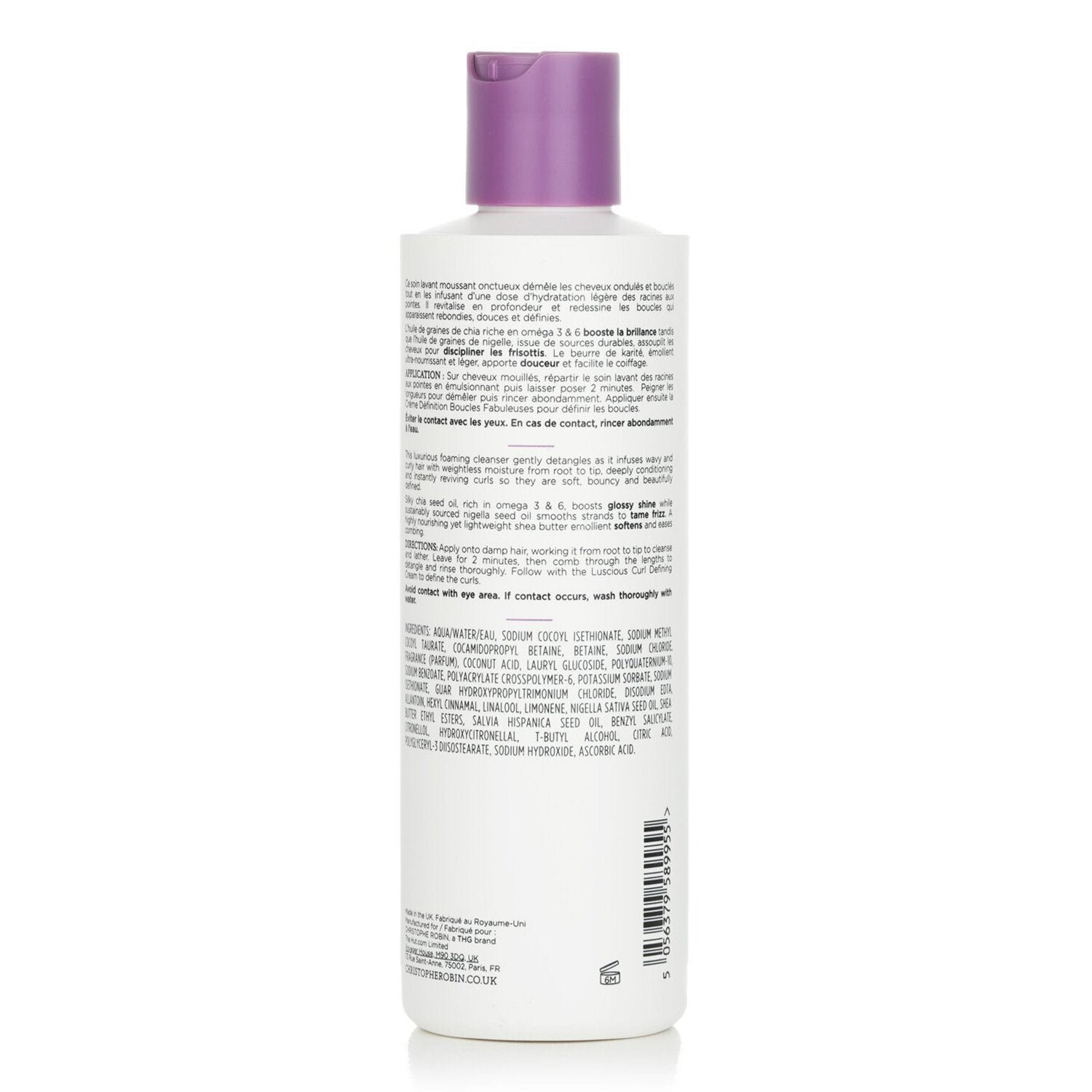 Luscious Curl Conditioning Cleanser with Chia Seed Oil by Christophe Robin - Image 3